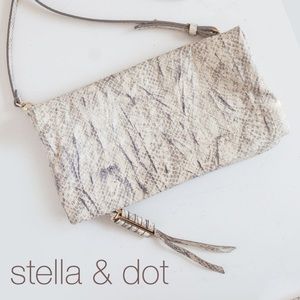New Stella & Dot Covet Snakeskin Leather Purse